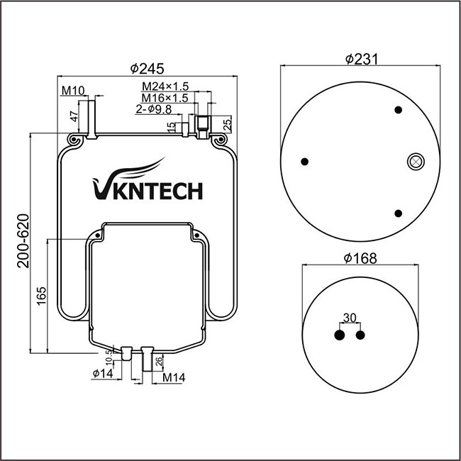 22058741 For 4570NP02 Contitech For Truck And Trailer Air Bag / Air Suspension /Air Spring