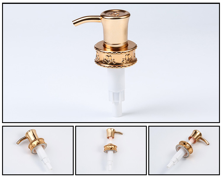 LFGB Silver Spray Plastic Lotion Pumps Foam Soap Dispenser