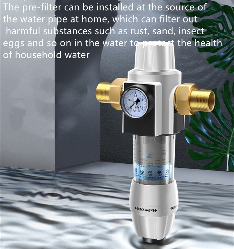 Integrated turning scraper Whole House Auto Backwash Water PreFilter (2)
