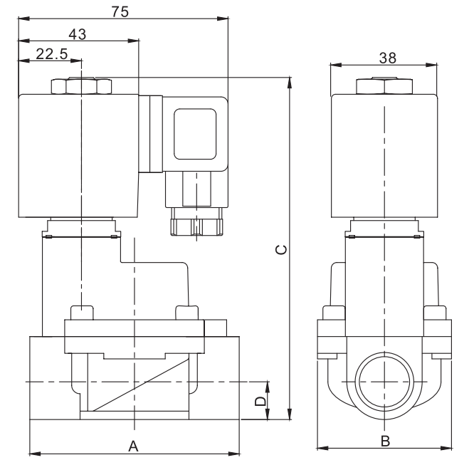 1'' High Pressure Stainless Steel Solenoid Valve 120 bar Pilot Piston