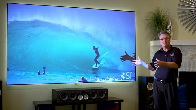 120 Inch Sfixed Frame Projection Screen High Contrast Ambient Narrow Edge Aluminum Frame