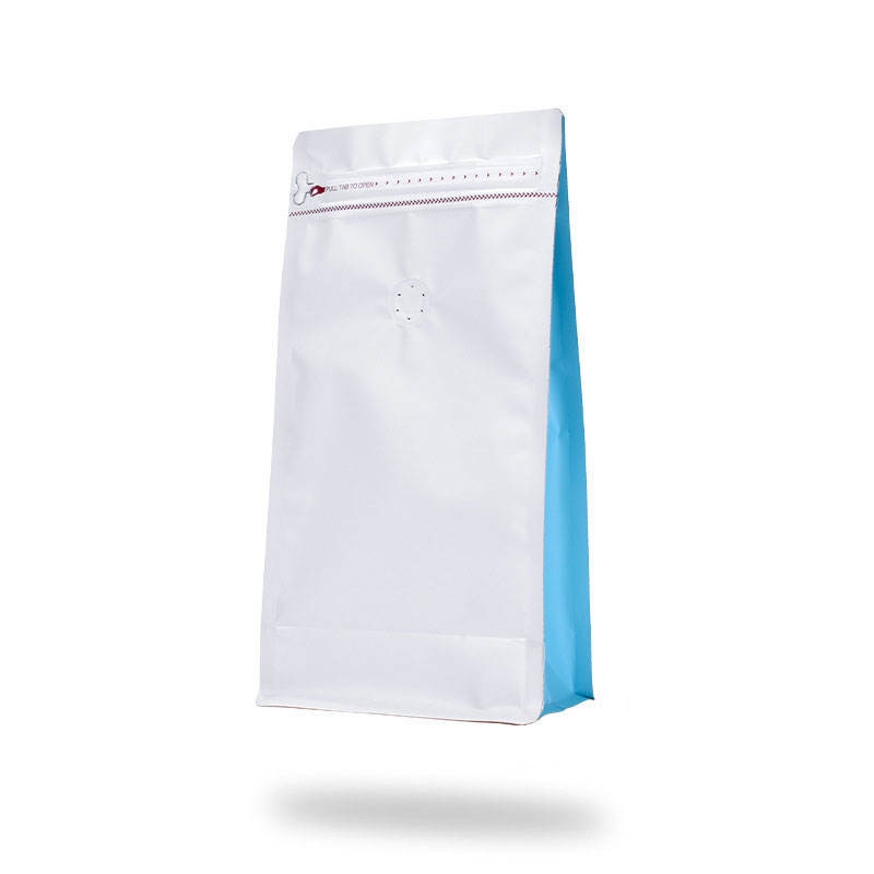 Custom Printed Resealable Packaging Aluminum Foil Flat Bottom Stand Up Pouch 1lb Coffee Bean Bag With One Way Valve