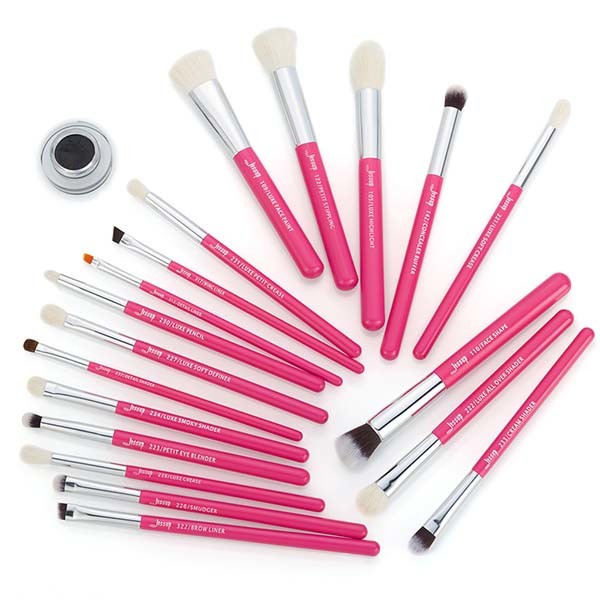 Fluffy 20 Piece Pro Makeup Brushes Set 7 times coated birch wood