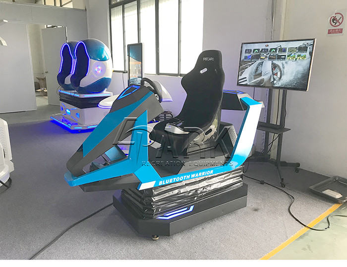 Amusement Park Bluetooth Warrior 9D VR Simulator / Car Racing Game Machine