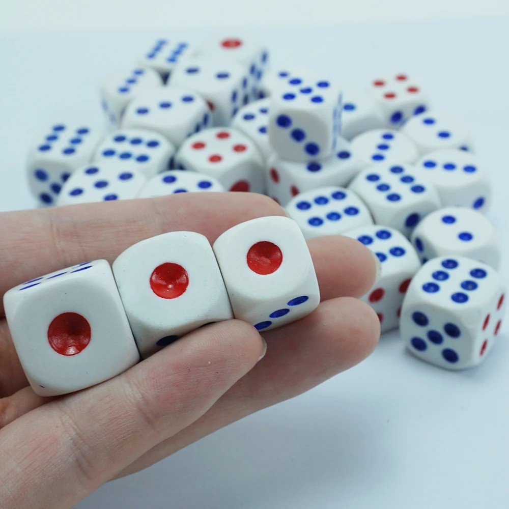 Classic 6 Sided Dice Acrylic Square Cuble Round Corner