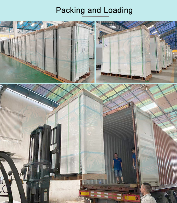 Commercial Upright Beverage Cooler 2~8℃ Automatic Defrost Glass Doors Display Refrigerator