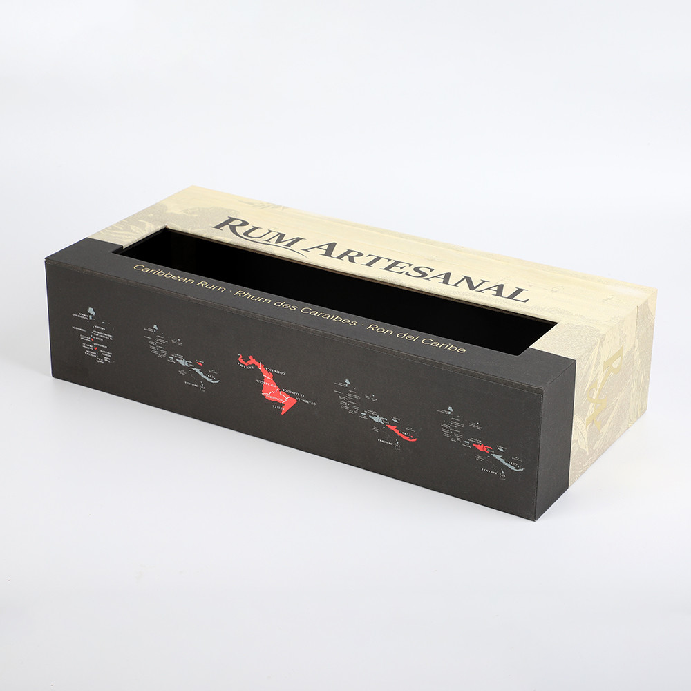 Collapsible Cardboard Single Bottle Gift Box For Champagne Wine