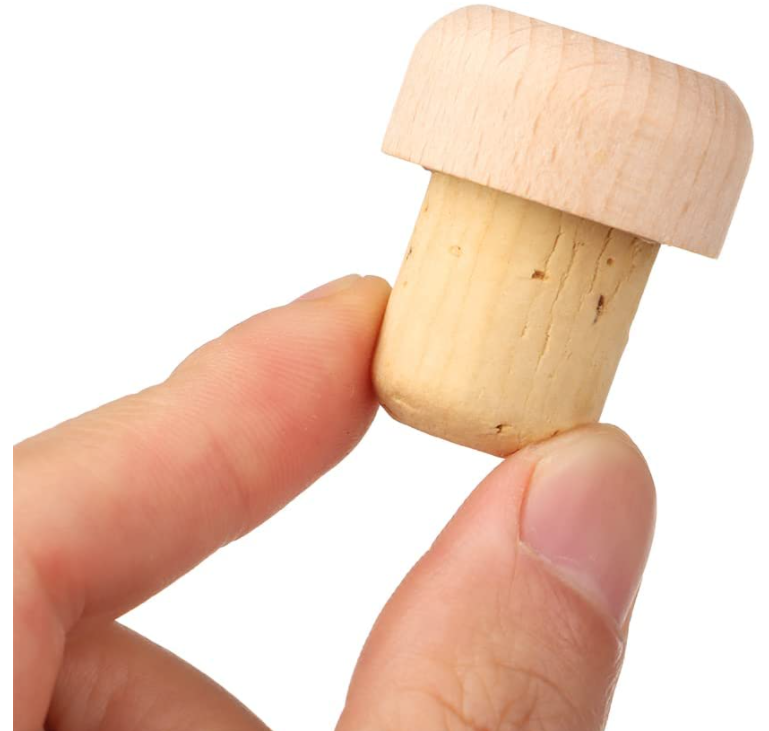 Reusable Wooden Rubber Stopper Wine Bottle Clear T-shaped Cork in Custom Size Accepted