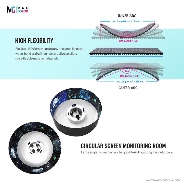 Customized Indoor LED Flexible Display Module Adjustable With High Refresh Rate