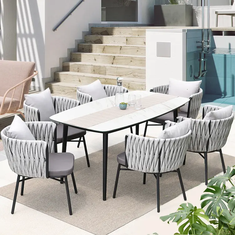 Nordic Style Outdoor Table And Chair Terrace Leisure Patio Table And Chairs