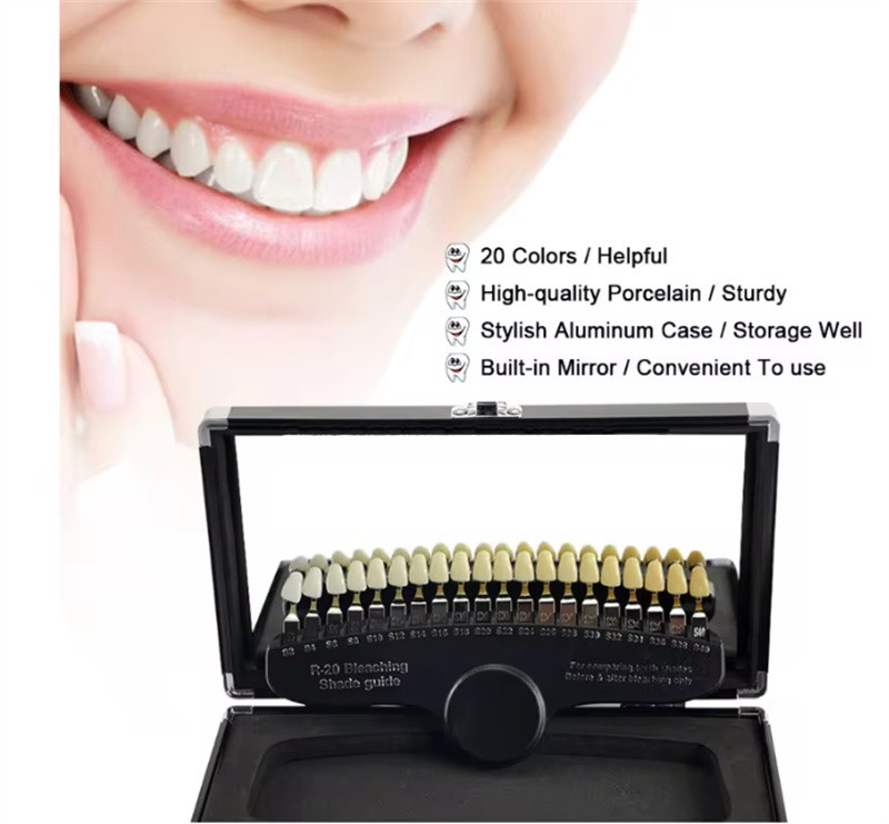 Handheld 3D Teeth Whitening Shade Guide 20 Colors Dental Bleaching