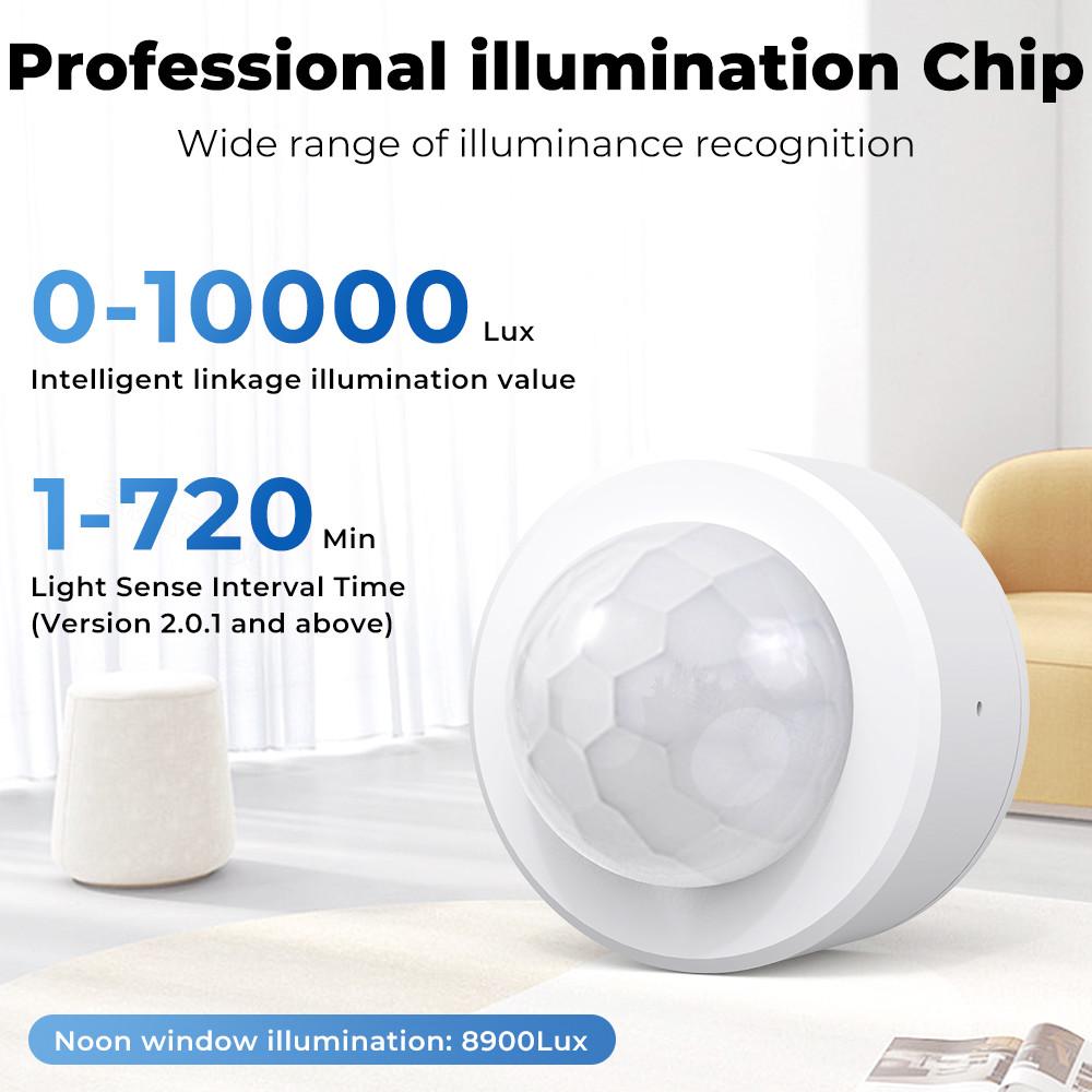 Tuya Zigbee 3.0 PIR Motion Detector Luminance Sensor 2 in 1 Security Anti-Theft Alarm Sensor Smart Light Sensing