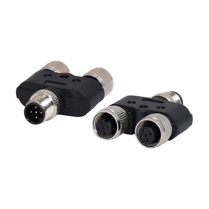 Y Type 8 Pin M12 Waterproof Connector 17P For Splitter Cable