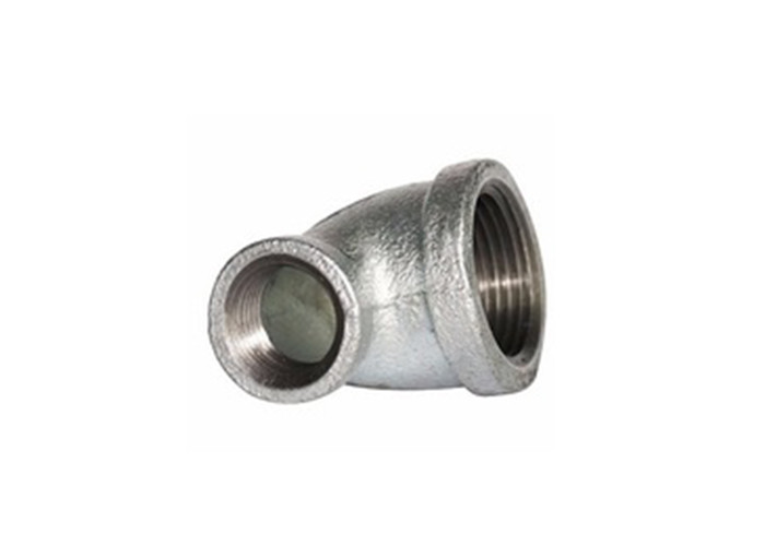 Casting Technics Malleable Iron Elbow Threaded Pipe Connectors Impact Resistance