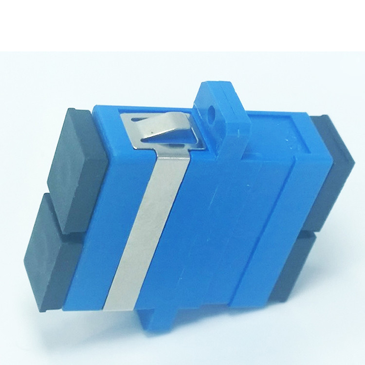 Blue color Ceramic or Bronze Sleeve SC/PC-SM Fiber Optic Adapter for Active Device Termination