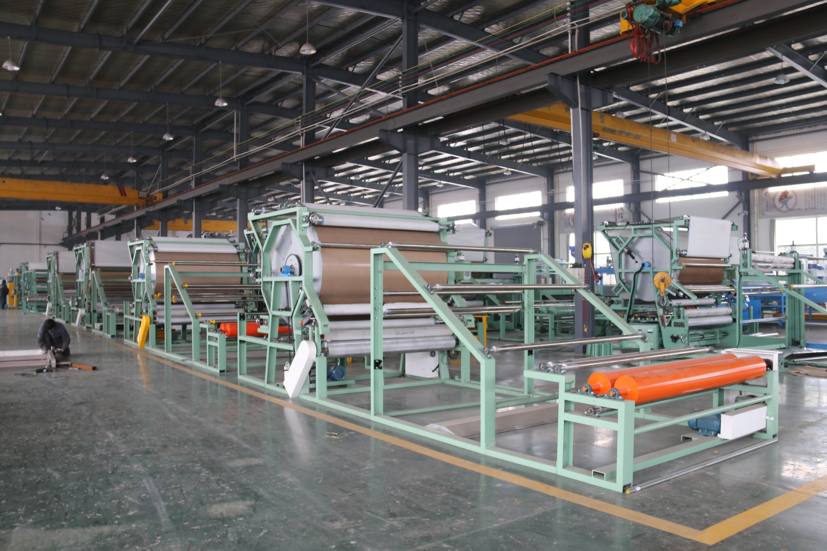 Water Based Glue Laminating Machine for Fabric/ Foam/ Felt Max Width 1500mm-3400mm