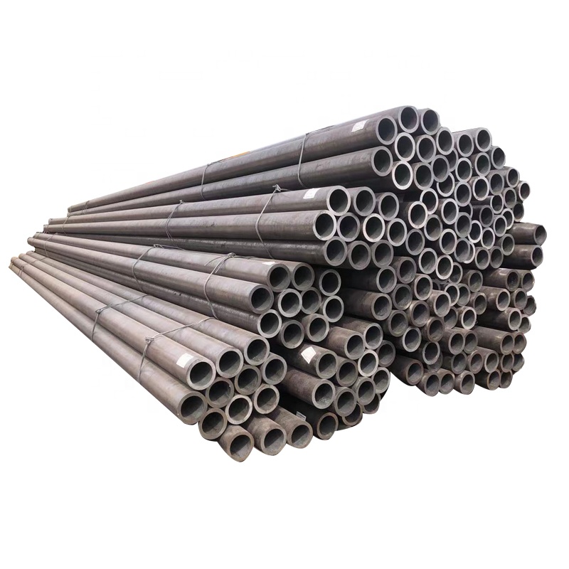 Round 10'' ERW Carbon Steel Pipes Hot Rolled RoHS Non Oiled Black Painted