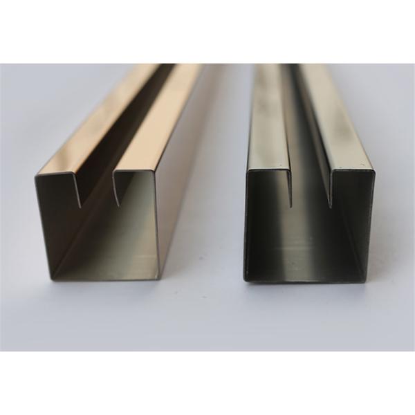 Mirror Finish Gold Stainless Steel Angle U Shape Trim 316 304 for wall ceiling