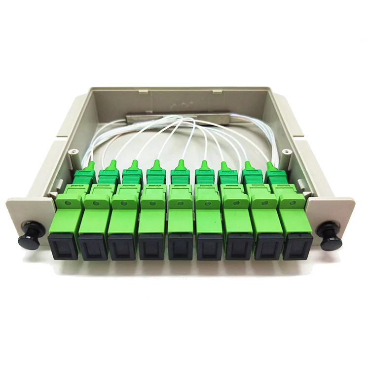 SC/APC 1 x 64 Fiber Optic PLC Splitter Mini tube Type Splitter Plc Splitter waterproof SC APC LGX box cassette type