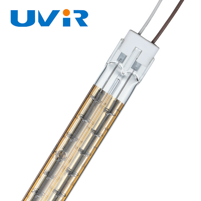 15x33mm IRP Infrared Lamp For Printing , Gold Coating Quartz Infrared Emitters