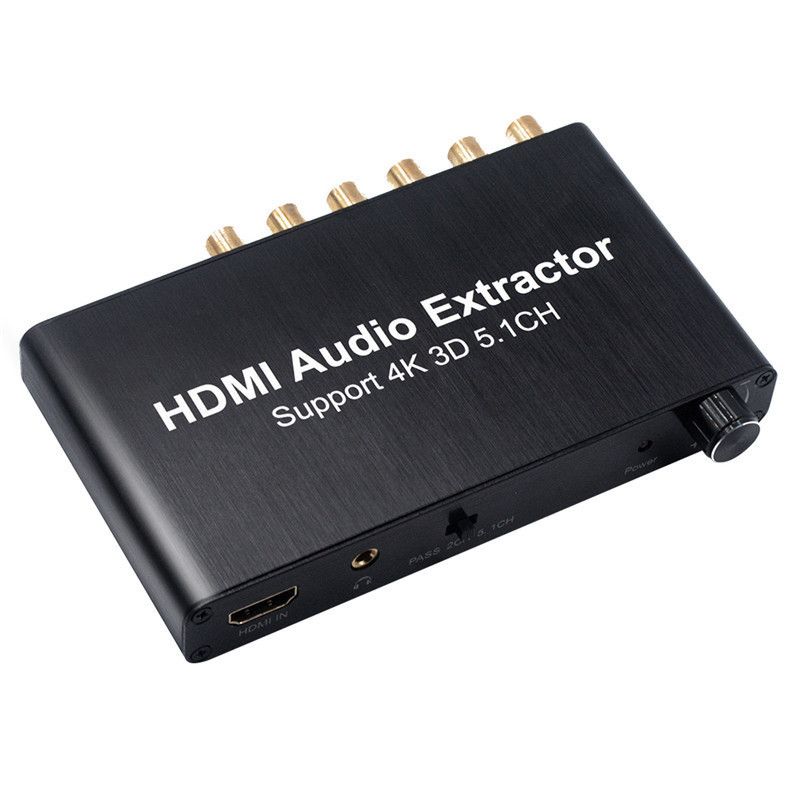 HDMI to 3.5mm RCA Analog Audio Converter Extractor Decoder Amplifier for PS4 DVD 5.1 Channel Sound Splitter Private Mold