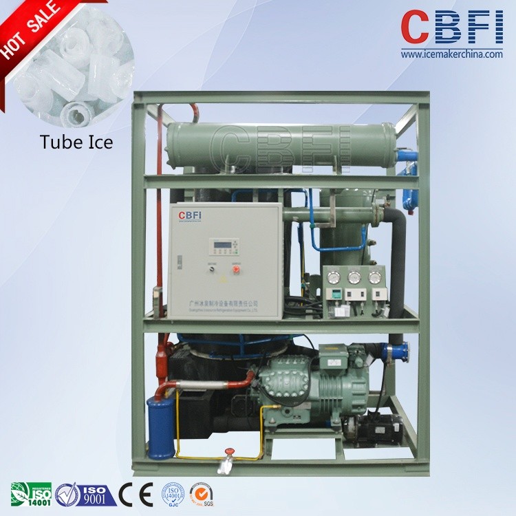 Stainless Steel 304 Evaporator Ice Tube Making Machine Germany Compressor
