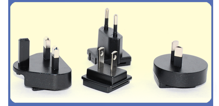 Wall Mount Interchangeable Plug Power Adapter Long Using Life TUV Certified