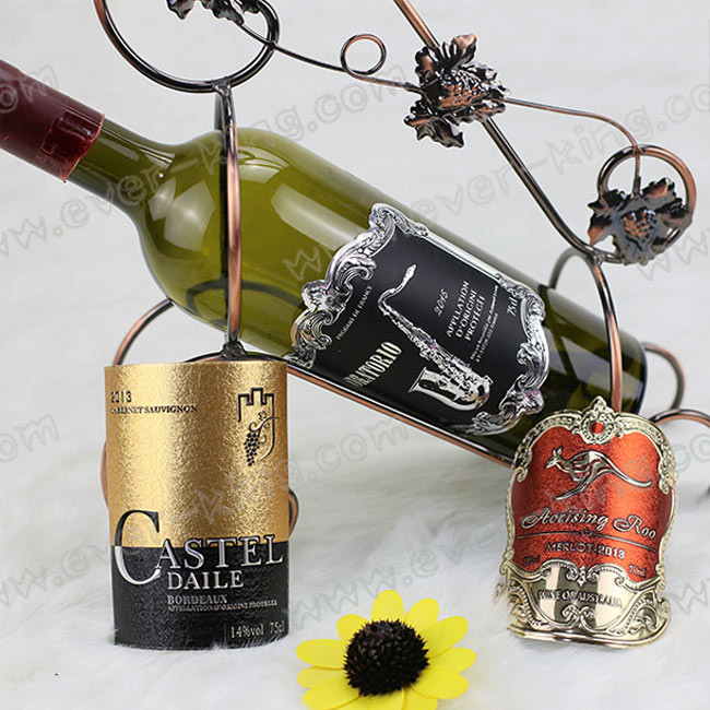 ODM Aluminium Custom Liquor Bottle Labels For Luxury Wine