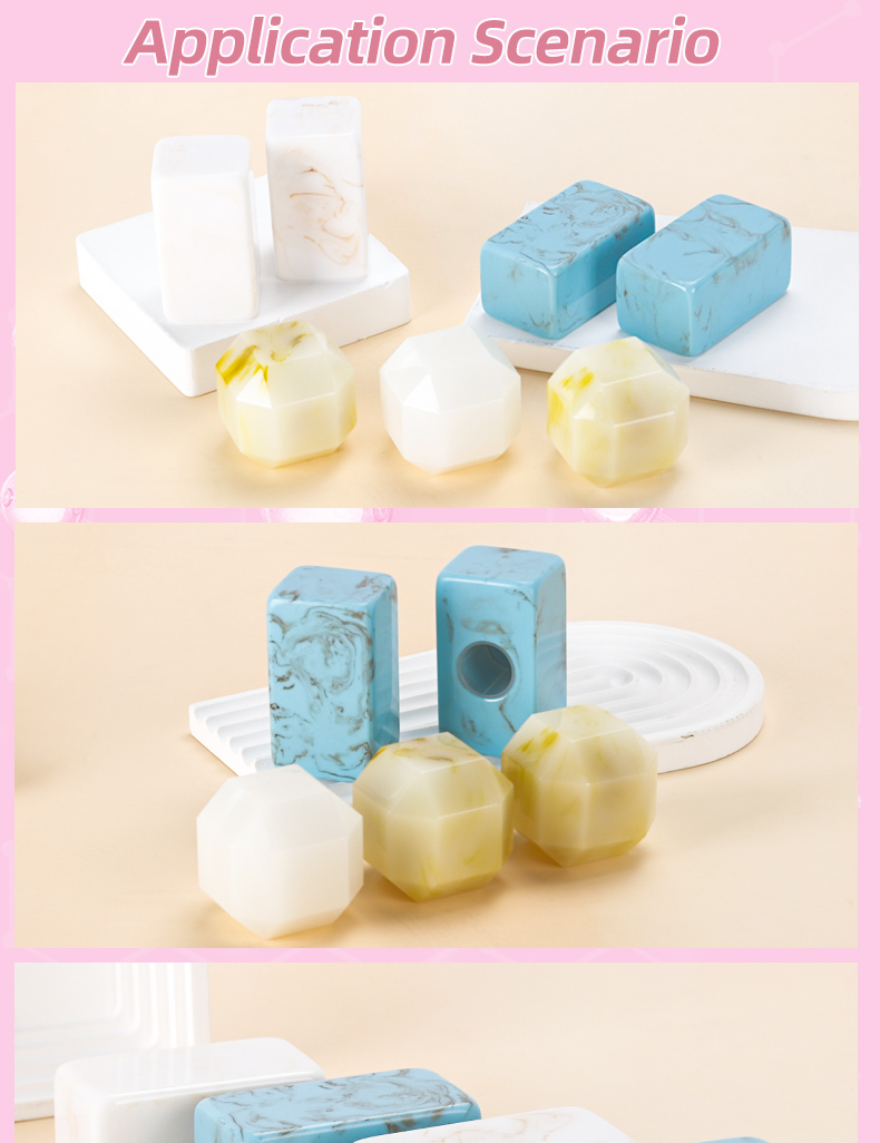 Odm Perfume Bottle Lid Round Square Artificial Stone Natural Marble Resin Bottle Cap