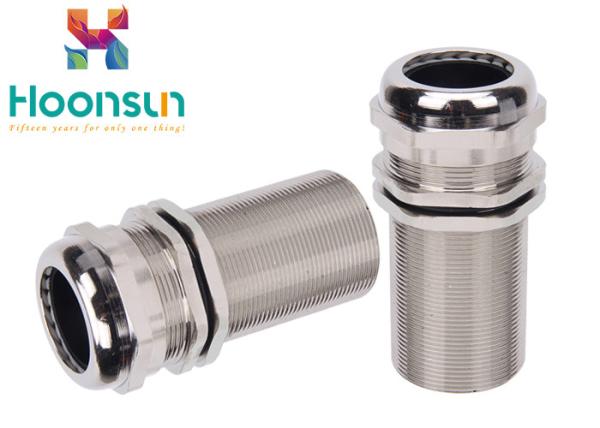 M25 Metal Length Type Brass Cable Gland , Waterproof Cable Gland For 13-18mm