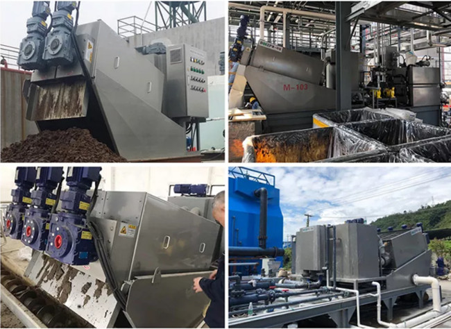 1.9KW SS316 Screw Filter Press Machine For Sludge Dewatering