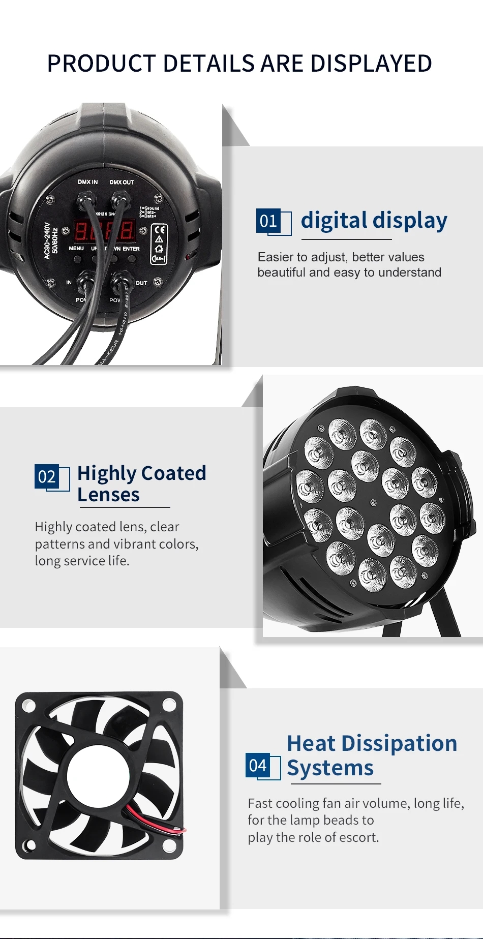 RGBW 4in1 Stage Light DMX512 Par LED Light 1810 For Wedding Stage Party Led Par
