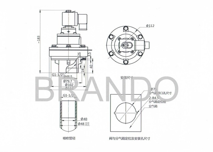 Male Screw Thread Solenoid Stem With Rubber Band Internal Spring Core