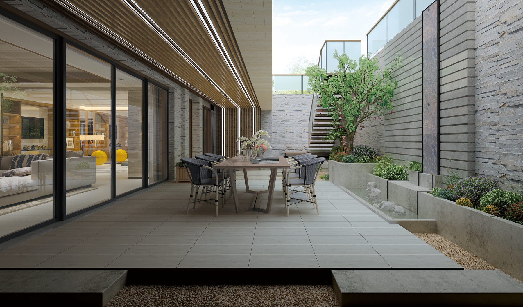 Non-Slip Light Grey Porcelain Tiles 200mm x 200mm Homogeneous Outdoor Floor Tiles