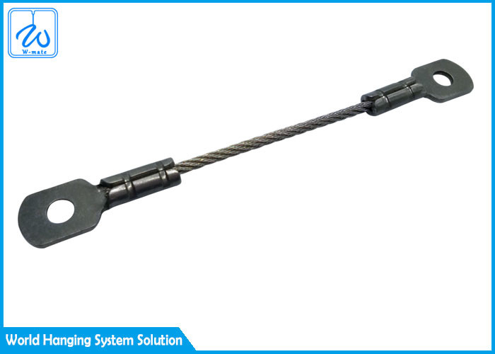 Safety Cable With Attenuator Steel Wire Rope With Fitting Head 4mm 1x19