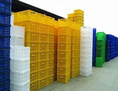 Supermarket Stackable Plastic Crate with Vented Design Customized Color and NO Foldable