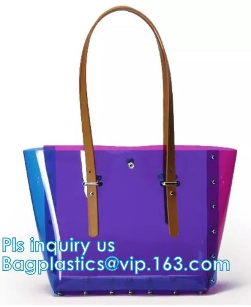 Leisure PVC Purple Handbag For Ladies, Promotional Handbags, Summer Beach Bag