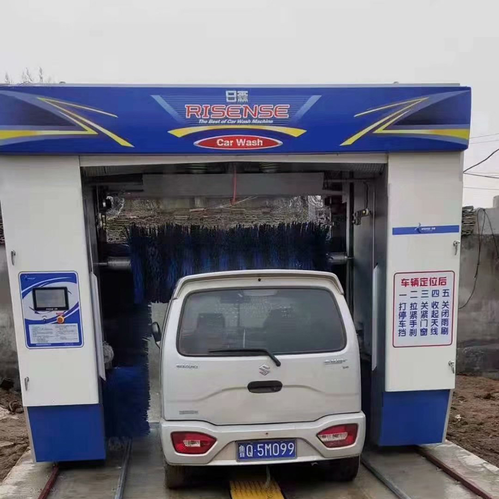 High Pressure Water Automatic Car Wash Machine Tunnel 9 Brushes