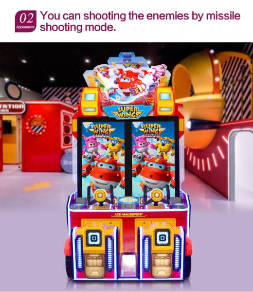2 players jet plane video game Superwings Skyrocket electronic games machine