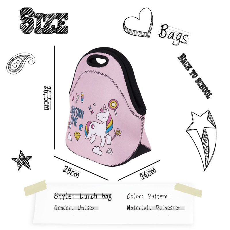 Manufacturers sell cartoon lunch bags across the border, convenient to store and travel