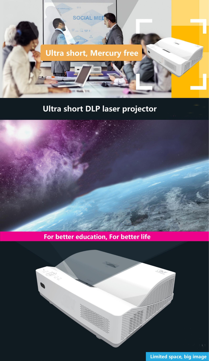 3300lms XYC Laser Projector Full HD 1024X768 For Home Theater