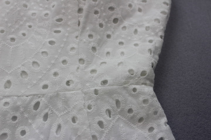 Cotton White Lace Embroidered Dress / Slim Fit Dress For Ladies Sexy Style