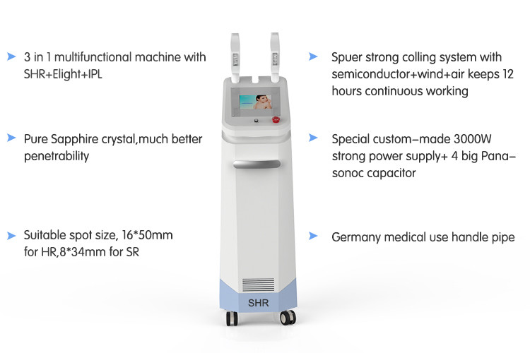 2017 top sale e-light ipl shr hair removal machine