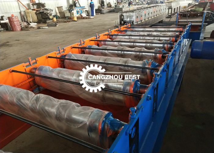 Zinc Galvanizing Trapezoidal Roofing Sheet Roll Forming Machine 380V Roofing Sheet Making Machine