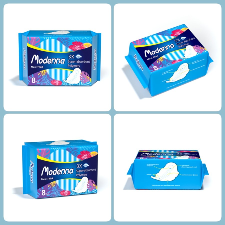 Menstrual Overnight Sanitary Napkins Disposable 3D Organic Cotton Panty Liner