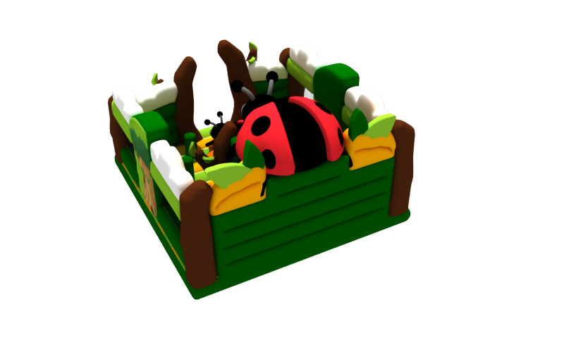 Tarpaulin Inflatable Fun City Beetle Theme Park All In One Castle Amusement Park Party
