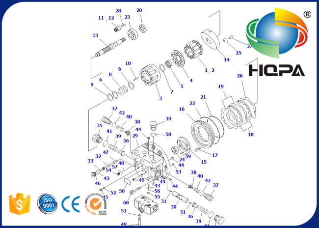 TZ467B9000-00 TZ467B900000 Travel Motor Seal Kit for Komatsu PC138US