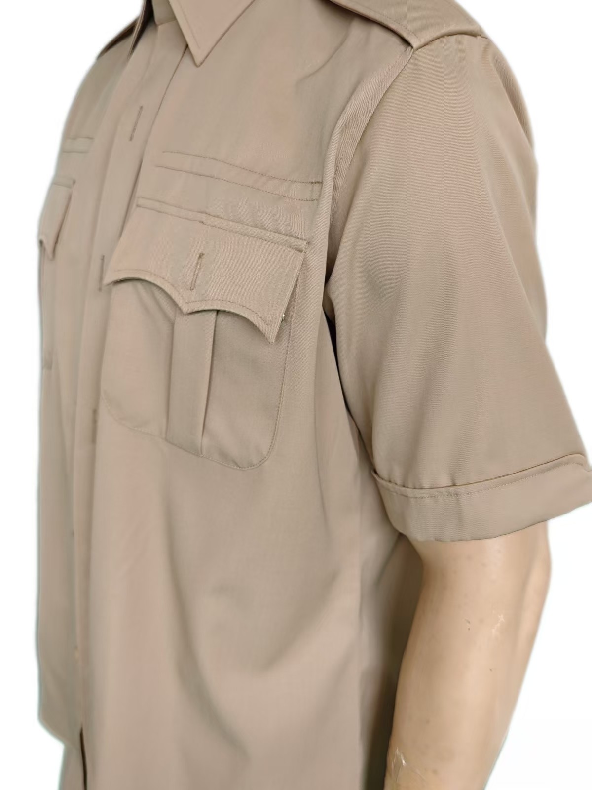 Tactical Khaki Uniform Set Short Sleeve & Straight-Leg 45% Wool for Men