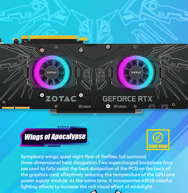 DirectX 12 Game Graphics Card GeForce RTX 3090 24G6X Apocalypse OC Graphics Card