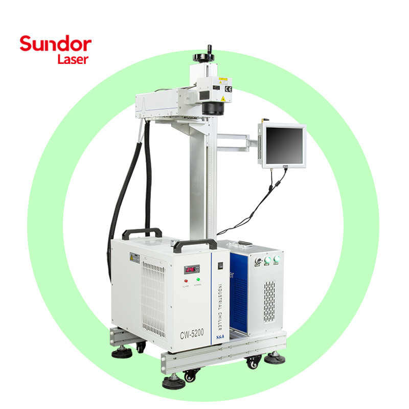 Fast speed UV Laser Flying online Marking Machine with Conveyor Belt for Mass Production